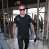 David Beckham arrive à l'aéroport de Los Angeles le 29 juillet 2015.