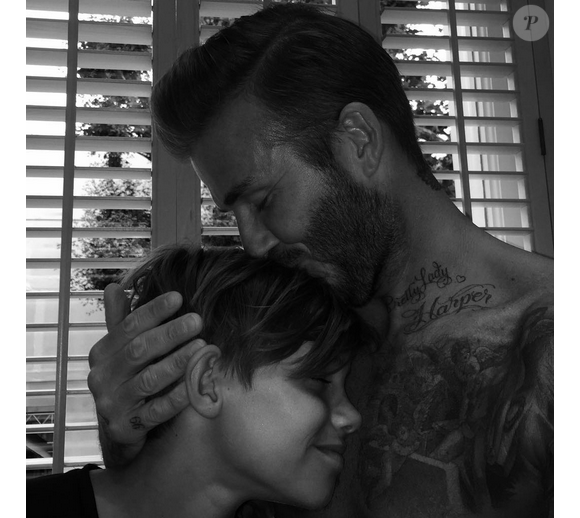 David Beckham et son fils Romeo sur Instagram