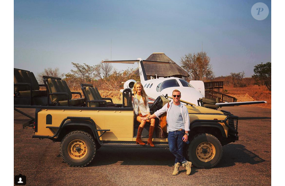 Ronan Keating et sa femme Storm Uechtritz vont faire un safari pendant leur lune de miel / photo postée sur Instagram.
