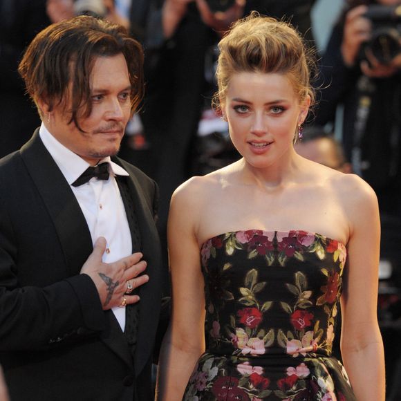 Johnny Depp et sa femme Amber Heard - Tapis rouge du film "The Danish Girl" lors du 72ème festival du film de Venise (la Mostra), le 5 septembre 2015.