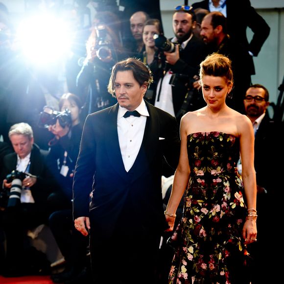 Johnny Depp et sa femme Amber Heard - Tapis rouge du film "The Danish Girl" lors du 72ème festival du film de Venise (la Mostra), le 5 septembre 2015.