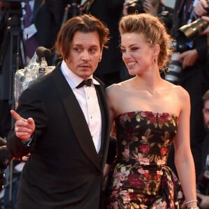 Johnny Depp et sa femme Amber Heard - Tapis rouge du film "The Danish Girl" lors du 72ème festival du film de Venise (la Mostra), le 5 septembre 2015.