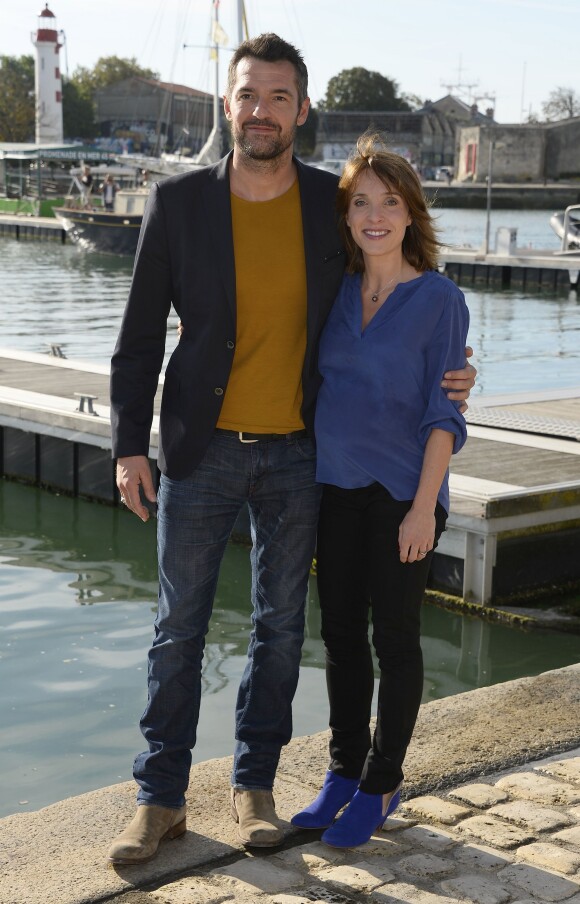 Arnaud Ducret et Alix Poisson - 16ème Festival de la Fiction TV à La Rochelle, le 13 septembre 2014.