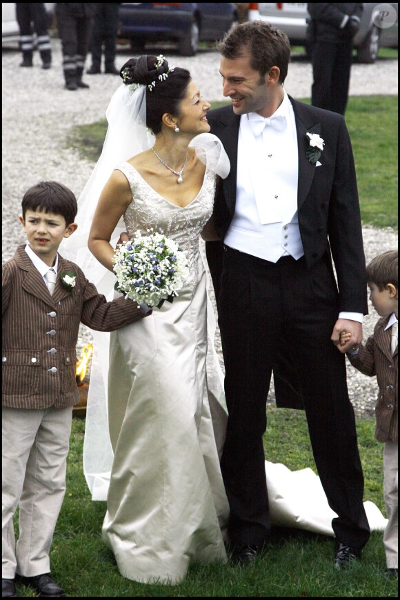 Mariage de la comtesse Alexandra de Frederiksborg, ex-femme du prince Joachim, et Martin Jorgensen le 3 mars 2007 au sud de Copenhague, en présence des princes Nikolai et Felix. La comtesse a annoncé en septembre 2015 leur divorce, après huit ans d'un mariage célébré en mars 2007.