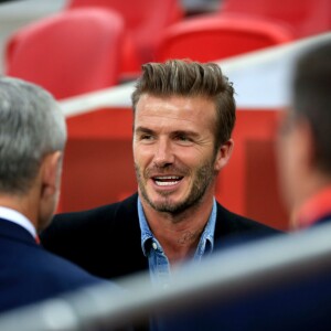 David Beckham  lors de la rencontre face à la Suisse dans le cadre des qualificatifs à l'Euro 2016, au Wembley Stadium de Londres, le 8 septembre 2015