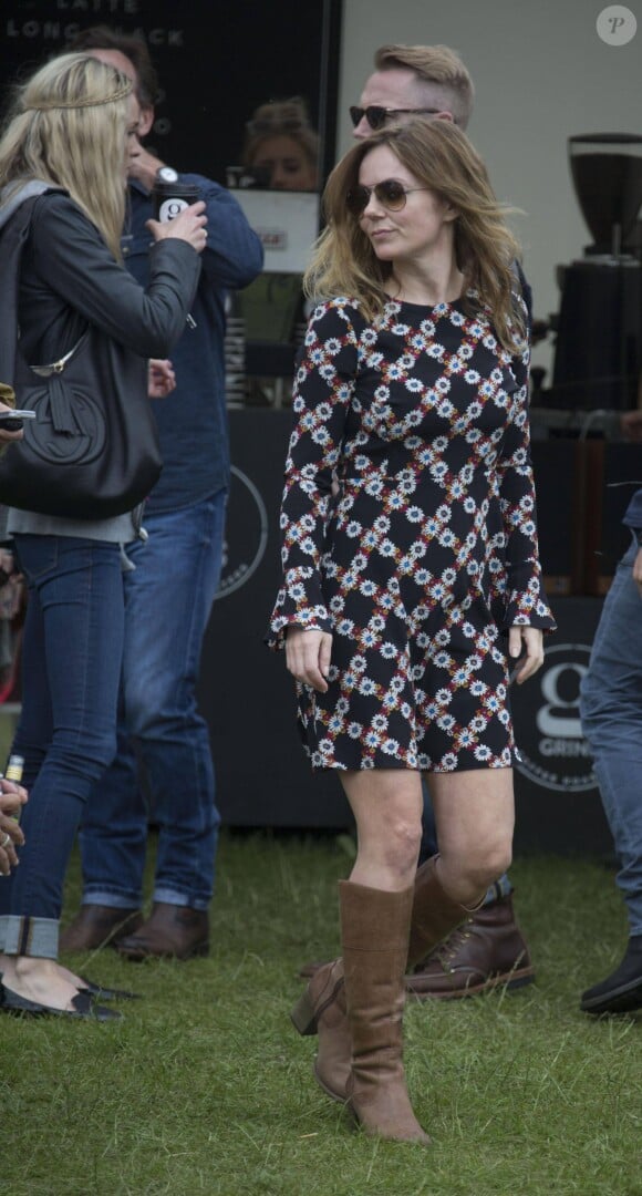 Geri Halliwell et son mari viennent faire un tour au Festival de l'Ile de Wight le 13 juin 2015