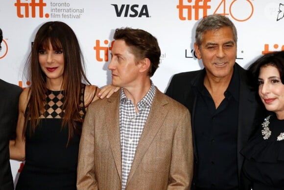 Sandra Bullock, David Gordon Green, George Clooney - Avant-première du film "Our Brand is Crisis" lors du festival du film de Toronto au Canada le 11 septembre 2015.
