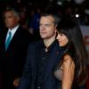 Matt Damon et Luciana Barroso - Avant-première du film "Seul sur Mars" lors du festival du film de Toronto au Canada le 11 septembre 2015.