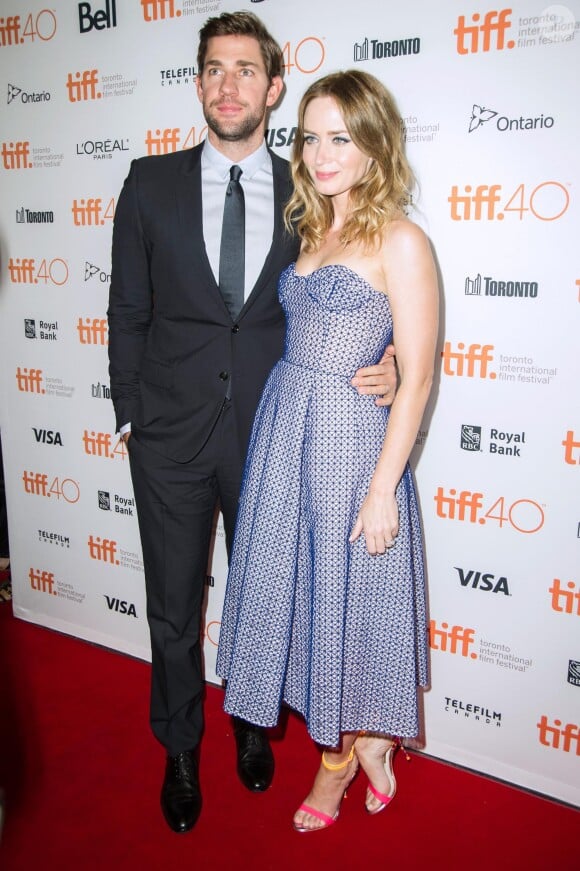 John Krasinski et Emily Blunt - Avant-première du film "Sicario" lors du festival du film de Toronto au Canada le 11 septembre 2015.