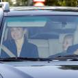  Letizia et Felipe VI d'Espagne accompagnaient vendredi matin, le 11 septembre 2015, leurs filles Leonor, princesse des Asturies, et l'infante Sofia pour leur rentrée des classes au collège privé Santa Maria de los Rosales, dans la banlieue ouest de Madrid. 