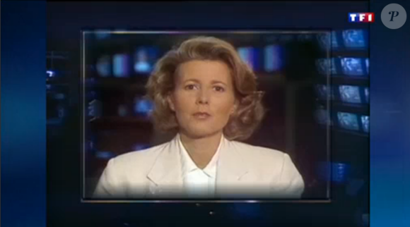 Claire Chazal lors son tout premier JT sur TF1 en 1991.