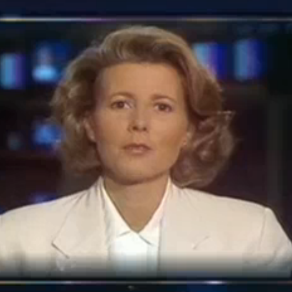 Claire Chazal lors son tout premier JT sur TF1 en 1991.