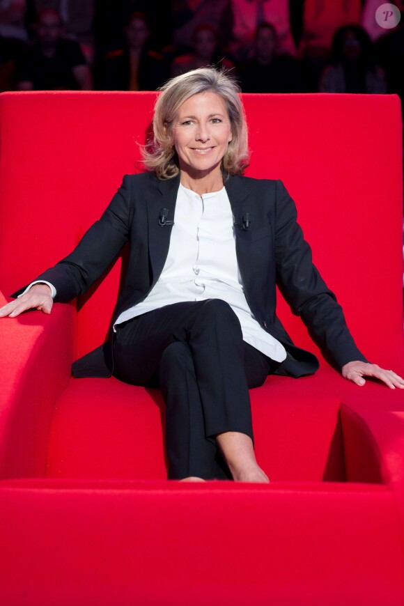 Exclusif - Claire Chazal dans l'émission Le Divan présentée par Marc-Olivier Fogiel, le 23 mai 2015.