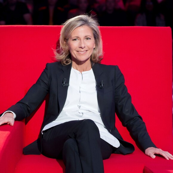 Exclusif - Claire Chazal dans l'émission Le Divan présentée par Marc-Olivier Fogiel, le 23 mai 2015.