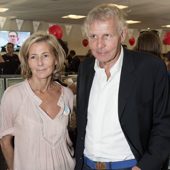 Patrick Poivre d'Arvor et Claire Chazal, à la 11e édition du "BGC Charity Day" à Paris le 11 septembre 2015.