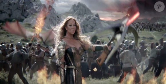Mariah Carey est le nouveau visage du jeu Game Of War / image extraite de la publicité pour le jeu-vidéo diffusée sur Youtube.