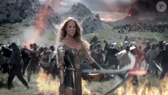 Mariah Carey est le nouveau visage du jeu Game Of War / image extraite de la publicité pour le jeu-vidéo diffusée sur Youtube.