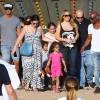Mariah Carey passe la journée avec ses enfants Monroe et Moroccan dans un parc d'attraction à Malibu, le 7 septembre 2015