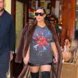 Kim Kardashian, enceinte, quitte le restaurant Cipriani Downtown à SoHo, dans le quartier de South Village. New York, le 15 septembre 2015.