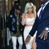 Kylie Jenner et son petit ami Tyga quittent l'hôtel Trump SoHo à New York, le 16 septembre 2015.