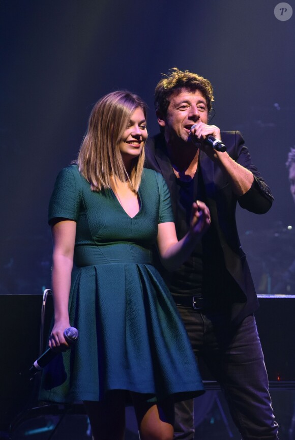 Patrick Bruel et Louane Emera - Concert caritatif " Leurs Voix Pour l'Espoir " à l'Olympia à Paris le 17 septembre 2015.