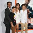 Chris Case, ses enfants et sa compagne Kate Walsh - Avant-première du film "Get Hard" à Hollywood, le 25 mars 2015.