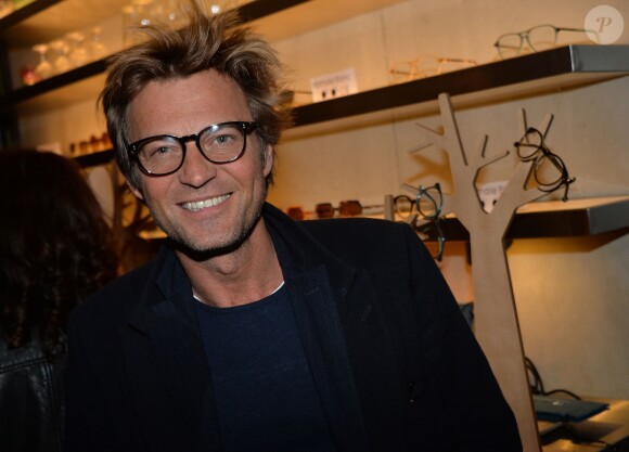 Exclusif - Laurent Delahousse - Lancement de la marque de lunettes "Nathalie Blanc" au restaurant "Ma Cocotte" à Saint-Ouen le 24 septembre 2015.