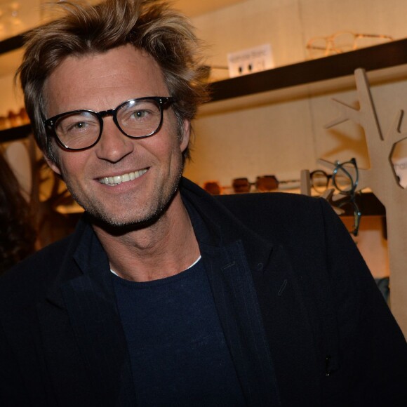 Exclusif - Laurent Delahousse - Lancement de la marque de lunettes "Nathalie Blanc" au restaurant "Ma Cocotte" à Saint-Ouen le 24 septembre 2015.