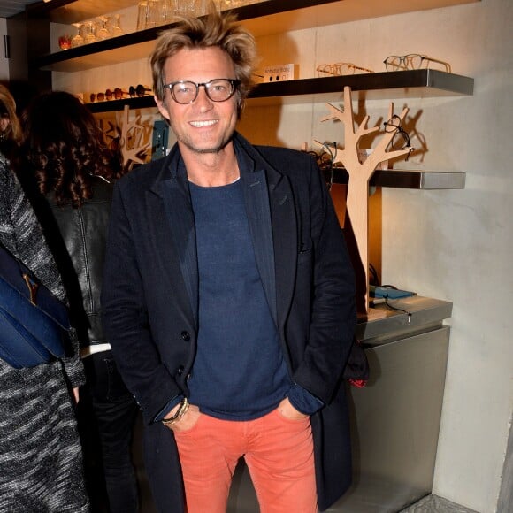 Exclusif - Laurent Delahousse - Lancement de la marque de lunettes "Nathalie Blanc" au restaurant "Ma Cocotte" à Saint-Ouen le 24 septembre 2015.