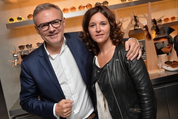 Exclusif - Nathalie et Eric Brunet - Lancement de la marque de lunettes "Nathalie Blanc" au restaurant "Ma Cocotte" à Saint-Ouen le 24 septembre 2015.