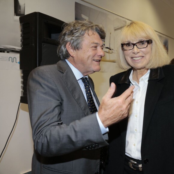 Jean-Louis Borloo, Mireille Darc - Cérémonie de remises des médailles de la faculté de médecine à Paris le 24 septembre 2015.