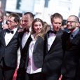  Mendy Cahan, Urs Rechn, Clara Royer, Laszlo Nemes, Matyas Erdely, G&eacute;za R&ouml;hrig - Mont&eacute;e des marches du film "Saul Fia" lors du 68e Festival International du Film de Cannes, le 15 mai 2015. 