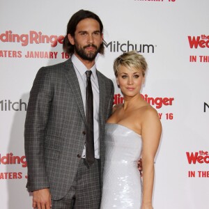 Kaley Cuoco et son mari Ryan Sweeting - Avant-première du film "The Wedding ringer" à Hollywood, le 6 janvier 2015.