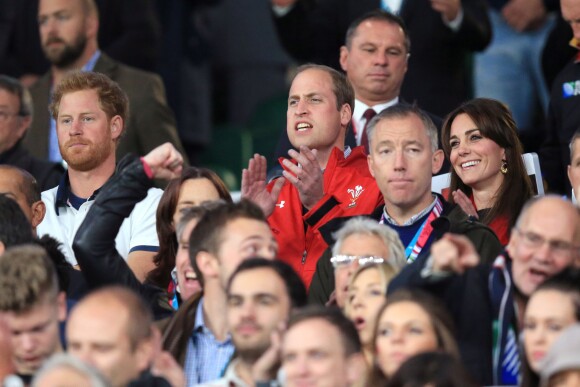William et Kate Middleton, lors du match Angleterre - Pays de Galles à Twickenham, Londres, le 26 septembre 2015.