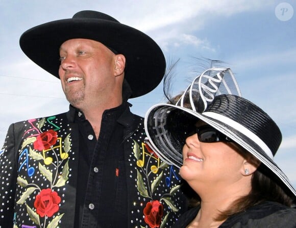 Eddie Montgomery et son ex-femme Tracy Nunan, lors du Kentucky Derby au Churchill Downs de Louisville, le 6 mai 2006