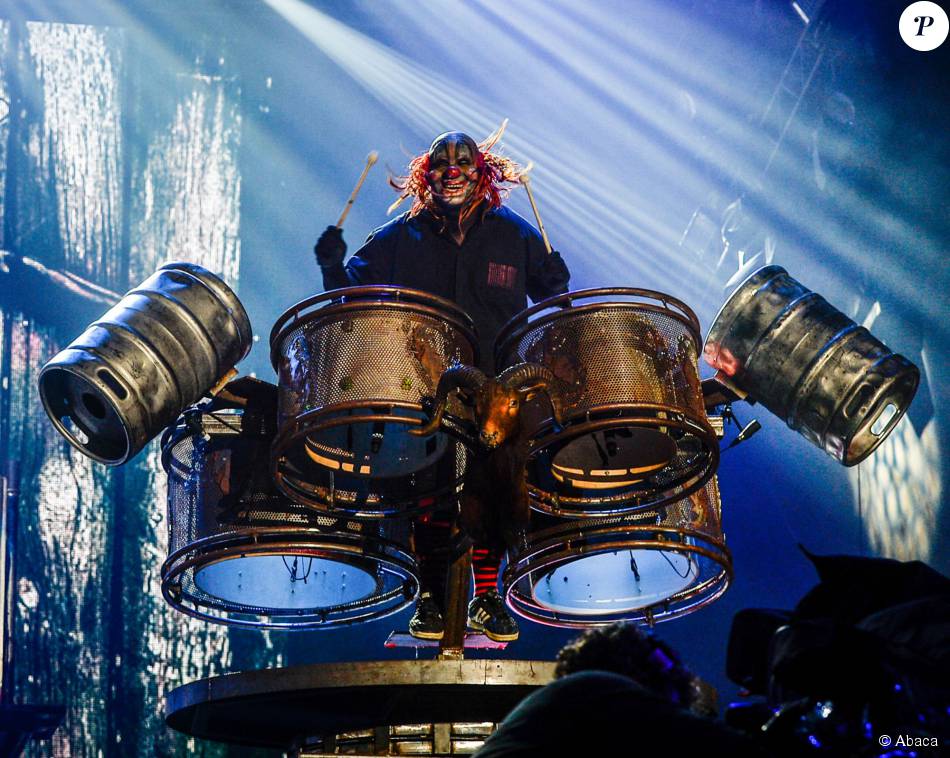 Slipknot en concert lors du festival Rock in Rio au Brésil, le 25