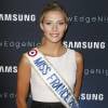 Miss France 2015 Camille Cerf à la soirée Samsung à la piscine Molitor à Paris, le mardi 15 septembre 2015.