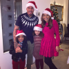 Winonah de Jong avec son mari Nigel de Jong et leurs deux enfants - Noël 2014