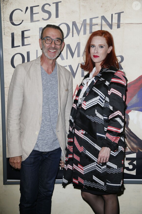 Robin Renucci, Audrey Fleurot - Projection de deux épisodes de la série "Un village Français" saison 6 , "1944 La libération", qui sera diffusée prochainement sur France 3, au cinéma Max Linder Panorama, à Paris. Le 28 septembre 2015