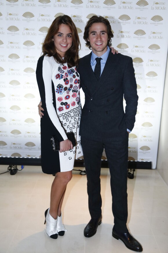 Anouchka Delon et son compagnon Julien Dereims - Soirée "J'aime la mode" à l'hôtel Mandarin Oriental à Paris, le 28 septembre 2015.