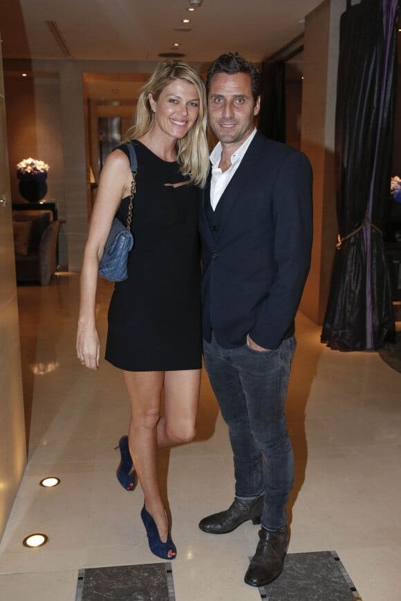 Ingrid Seynhaeve et son mari Jean-Baptiste Iera - Soirée "J'aime la mode" à l'hôtel Mandarin Oriental à Paris, le 28 septembre 2015.