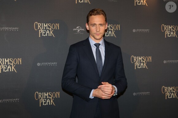 Tom Hiddleston - Photocall lors de l'avant-première du film "Crimson Peak" au cinéma UGC Bercy à Paris, le 28 septembre 2015.