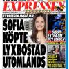 Une du quotidien suédois Expressen du 18 septembre 2015, consacrée à l'achat immobilier de la princesse Sofia en Afrique du Sud