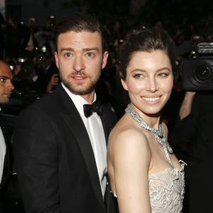 Justin Timberlake et Jessica Biel - Descente des marches du film "Inside Llewyn Davis" lors du 66eme festival du film de Cannes 2013