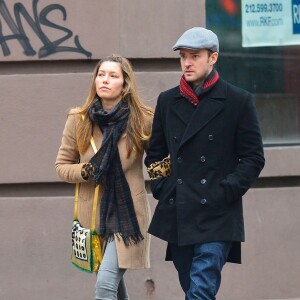 Justin Timberlake et Jessica Biel se balade, main dans la main, dans les rues de New York, le 1 Mars 2013
