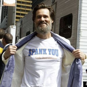 Jim Carrey à l'émission "Late Show With David Letterman" à New York, le 20 mai 2015