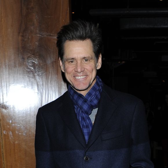 Jim Carrey arrive à la BBC Radio 2 à Londres, le 21 novembre 2014.