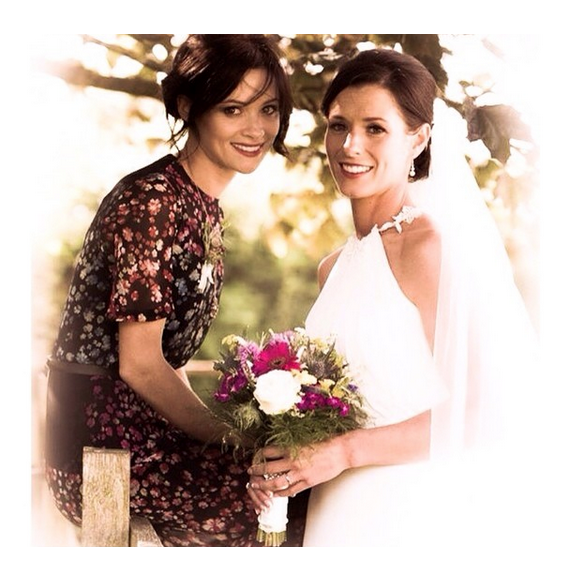Cathriona White au mariage de sa soeur en août 2014.