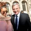 La chanteuse Rihanna et Sidney Toledano au défilé de mode "Christian Dior", collection prêt-à-porter printemps-été 2016, à la Cour Carrée du Louvre à Paris. Le 2 Octobre 2015