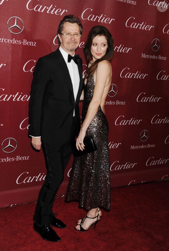 Gary Oldman et Alexandra Edenborough - Soirée de gala pour la 25e édition du festival international du film de Palm Springs le 4 janvier 2014